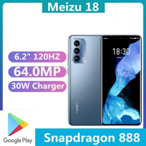 DHL Fast Delivery MeiZu 18 5G Android Phone 30W Charger 6.2" 120HZ Snapdragon 888 64.0MP Screen Fingerprint OTA Dual Sim