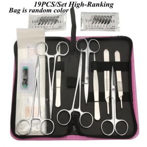 11/13/19Pcs Suture Practice Kit Medical Student Surgical Scissors Tweezers Debridement Skin Model Suture Needle Course Tool Set
