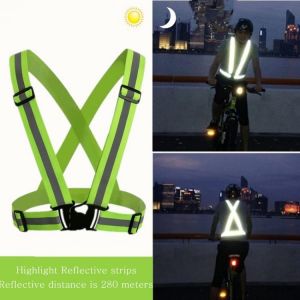 Elasticated Reflective Safety Bicycle Vest Strips Construction Traffic Visibility Security Jacket Reflective Straps Cycling Safe