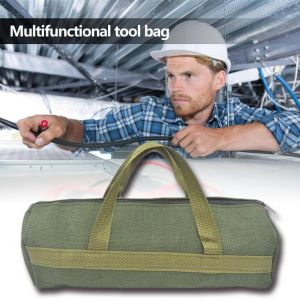 Practical Canvas Portable Toolkit Wrench Storage Tool Bag Convenient Classic Texture Screwdrivers Organizer Pouch Bag Multi-func