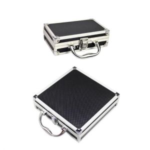 Portable Aluminum Alloy Tool Box Practical Storage Travel Carry Case with Lining Sponge Inside Impact Resistant