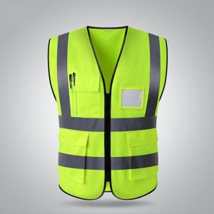High Quality High visibility reflective safety vest work reflective vest multi pockets workwear safety waistcoat men safety vest