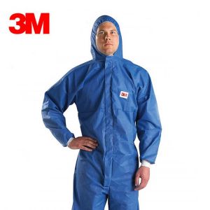 3M Protective Coverall 4532 Hooded Radioactive Suit Elastic Waist Clothing Anti Static Anti Chemical Radiation Protection M/L