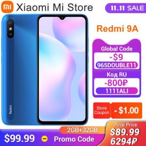 New Global Version Xiaomi Redmi 9A Mobile Phone 2GB RAM 32GB ROM MTK Helio G25 Octa Core 6.53" 5000mAh 13MP Camera Smartphone