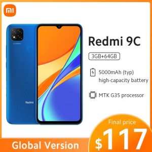 Global Version Xiaomi Redmi 9C 2GB 32GB Smartphone 13MP AI triple camera 5000mAh big battery 6.53”HD+Dot Drop display Helio G35