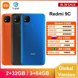 Global Version Xiaomi Redmi 9C Mobile Phone 9C 32GB /64GB MediaTek Helio G35 6.53" 5000mAh 13MP Camera Smartphone