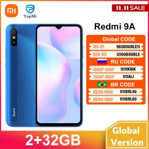 Global Version Xiaomi Redmi 9A Mobile Phone 2GB RAM 32GB ROM MTK Helio G25 Octa Core 6.53" 5000mAh 13MP Camera Smartphone