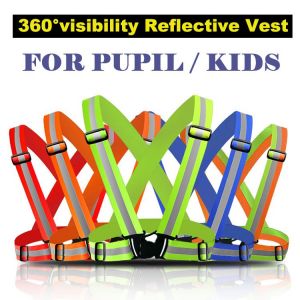 Reflective Safety Vest belt for kid child children pupil Security Reflective waistcoat belt  for outdoor running jogging cyclin