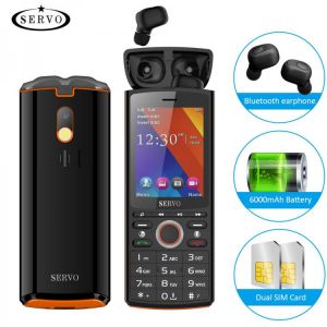 SERVO R25 Bluetooth Music 6000mAh Power Bank Mobile Phone 2.8 inch 64M+64M SC6531CA Phone Music Speaker Multifunction Cellphone