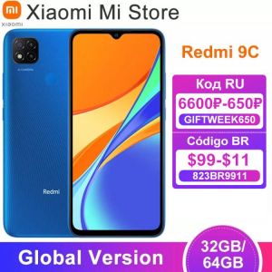 Global Version Xiaomi Redmi 9C Smartphone 2GB RAM 32GB ROM MTK Helio G35 Octa Core 6.53" Screen 5000mAh Battery Cellphone