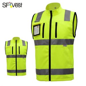 SFVEST HI VIS GILET REFLECTIVE WAISTCOAT ELASTIC OXFORD TAPES MOTORCYCLE VEST WITH ID POCKETS MENS FREE DELIVERY