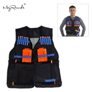Tactical Vest Jacket Waistcoat Magazine Ammo Holder for Nerf N-Strike Elite Pistol Bullets Toy Guns Clip Darts