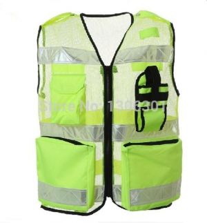 Fluorescent Yellow Mesh /Oxford Cloth Reflective Safety Vest Clying  Reflective Warning Clothing