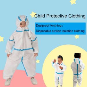 70-150cm Hight Children Coverall Hazmat Isolation Suit Reusable Protective Clothing спецодежда antispit Protection Jumps