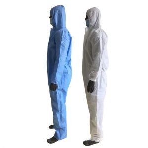 Disposable non-woven protective isolation clothing sms dust-proof purification one-piece hooded spray paint protective clothing