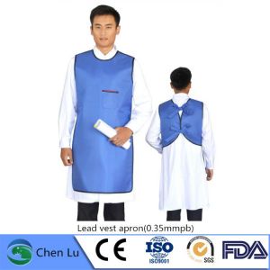 Genuine x-ray protective lead vest apron dental clinic radiological protection 0.35mmpb sleeveless lead coat