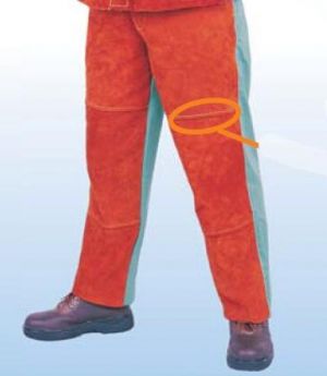 Fire Proof Welding Trousers Split Cow Leather Welder Jackets FR Cotton Welding Clothing Flame Retardant Welding Pants
