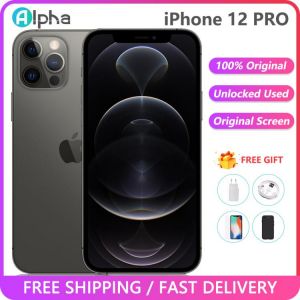 100% Original 95 NEW Apple iphone 12 pro 6GB RAM 128GB/256GB OLED Screen A14 Bionic 5G phone Support Face ID Unlocked Used