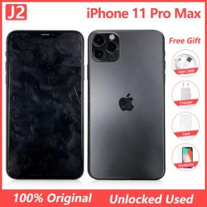 100% Original Apple iPhone 11 Pro Max Unlocked Used Cellphone With Lots of Use Scratches Face ID Working 60%-75% Battery Phone