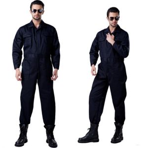 High Quality men's  long sleeve workwear work coverall twill poly cotton work jumpsuit free shipping