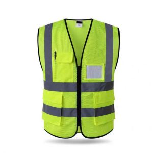 Mesh breathable reflective vest vest multi-pocket reflective clothing construction vest traffic safety protective clothing
