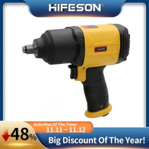 HIFESON Air Pneumatic Wrench 1/2" 1150N.M Impact Spanner Large Torque Tire Removal Tool Nut Sleeves Pneumatic Power Tools