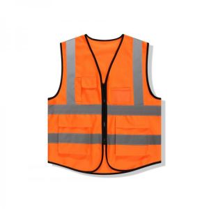 Reflective Safety Vest High Visibility Tool Vest Mesh Multi Pockets Adjustable Police Construction Protective Reflective Gear