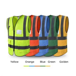 High Visibility Reflective Safety Vest With Pockets Workwear Security Working Clothes Day Night raffic Warning