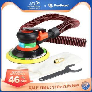 FivePears Pneumatic Sanding Machine 150MM 6" Eccentric 5MM Random Orbital Vacuum Air Sander Pneumatic Tools