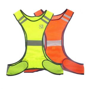 Running High Visibility Reflective Vest Fluorescent Yellow Orange Security Waistcoat For Night Outdoor Running Riding Vests
