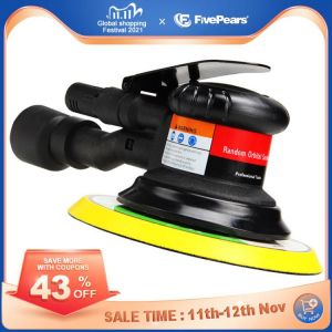 Pneumatic Tools Variable Speed Orbital Sander Machine 6Inch 152MM Pad 1/4Inch Air Inlet Can Handle A Large Workload FIVEPEARS