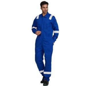 FRECOTEX Mens' Royal Blue Flame Resistant Work Clothes Coverall