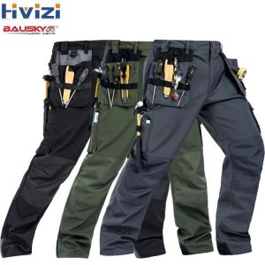 Craftsman Men's Work Pants Workwear Multi Pockets Work Trousers Mechanic Workwear Tool Trousers Overalls Coveralls Safety Clo