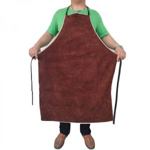 Welding Apron Heat Insulation A Whole Piece of Cow Leather Protective Aprons Flame Resistant Welders Workplace Safety Clothing