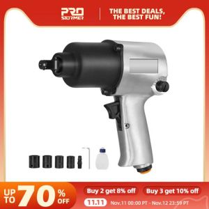 550N.m Air Pneumatic Wrench 1/2" Square Drive Impact Spanner Tire Remoual Torque 4pcs Sockets Power Tools by PROSTORMER