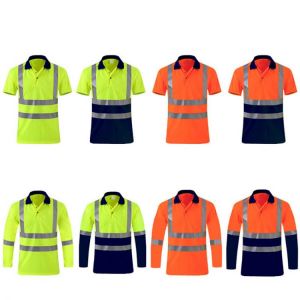 Safety Reflective T shirts High quality Working T-shirt with Reflection Tapes Road Construction Security Tops