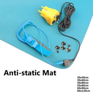Aidacom EU Plug Antistatic Anti-Static Mat Ground Wire ESD Wrist For Mobile  Computer Repair Antistatic Blanket ESD Wroking Mat