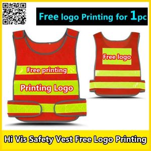 SPARDWEAR Hi vis vest free company logo printing safety vest red vest work cloting workwear