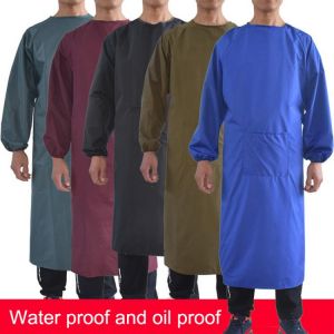 Waterproof Oil-Resistant Full Cover Apron Suit Butcher Fisher Unisex Work Safety Reusable Apron Coverall Kitchen House Clean