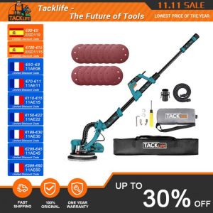 TACKLIFE Electric Drywall Sander, Pole Wall Polisher 225MM With Sanding Accessories, Ideal For Home DIY And Decoration - PDS03A