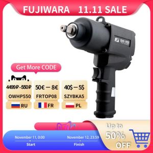 FUJIWARA Air Pneumatic Wrench 1/2" 1280N.M  Impact Spanner Large Torque Tire Removal Tool Nut Sleeves Pneumatic Power Tools