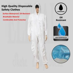 Dustprrof Protective Clean Clothes Isolation Gown Overall Suit Multi-purpose Water Oil-Resistant Labour Work Safety Protection
