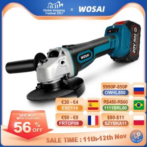 WOSAI M14 Cordless Angle Grinder 20V Lithium-Ion Grinding Machine Cutting Electric Angle Grinder Grinding Brushless Power Tool