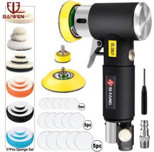 2'' 3'' Mini Orbital Air Sander DA Air Sander for Auto Body Work With Polishing Pads Sponge Waxing Buffing Kit