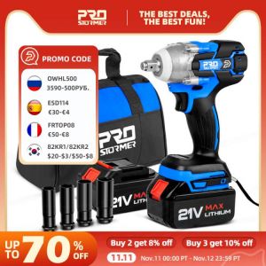 Electric Impact Wrench 21V Brushless Wrench Socket 4000mAh Li-ion Battery Hand Drill Installation Power Tools By PROSTORMER