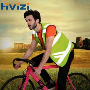 Reflective Safety Vest High Visibility Reflective Strip Fuorescent Yellow Waistcoat Vest Cycling Reflective Vest