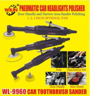 WL 9960 Pneumatic Car Headlights Polisher Door Handle And Narrow Area Sander Polishing  2 Inch 3 Inch Optional Pad