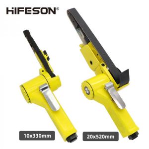 HIFESON Powerful Industrial Air Belt Sander Sanding Tool Pneumatic Polishing Tool Air Angle Grinding Machine 10*330mm/20*520mm