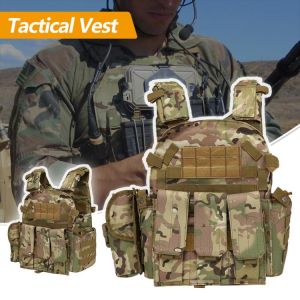 Tactical Hunting Vest Military Gear Army Shooting Body Armor Police Training Protective Vest Molle Airsoft Plate Carrier Vest