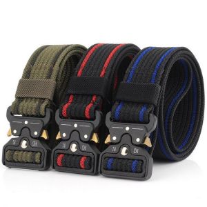 New Style Zinc Alloy Military Tactical 1000d Oxford Cloth Belt High Strength Heavy Training Rescue Special Warfare Belt 12 Color